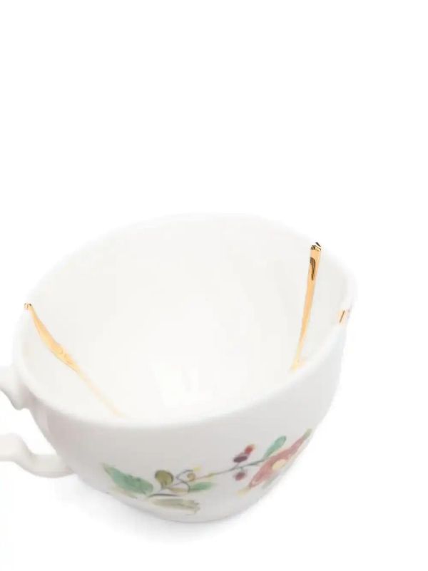 Browns Seletti White X Marcantonio Kintsugi Teacup | Browns Cups & Tea Sets