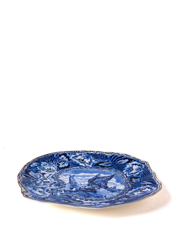 Browns Seletti X Diesel Blue Living Mastricht Ship Porcelain Plate | Browns Plates & Bowls