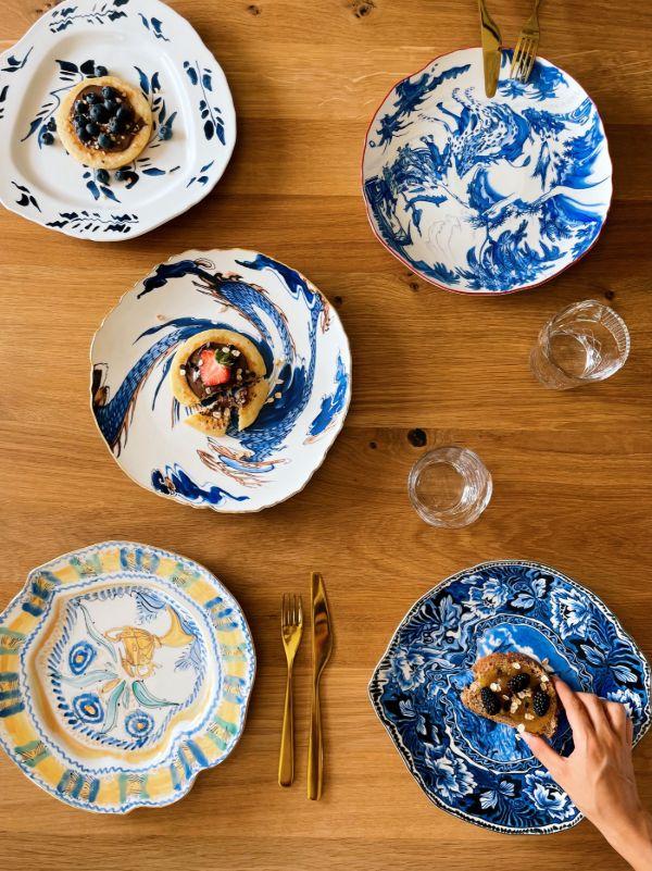 Browns Seletti X Diesel Blue Living Mastricht Ship Porcelain Plate | Browns Plates & Bowls