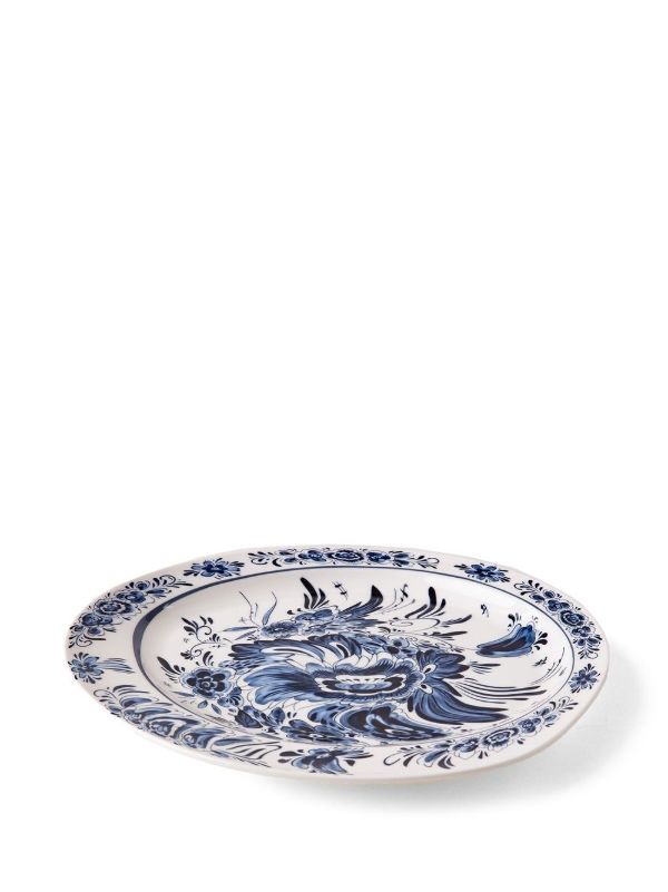 Browns Seletti X Diesel White Living Hollandia Flowers Porcelain Plate | Browns Plates & Bowls