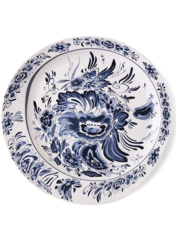 browns Seletti x Diesel White Living Hollandia Flowers Porcelain Plate | Browns Plates & Bowls