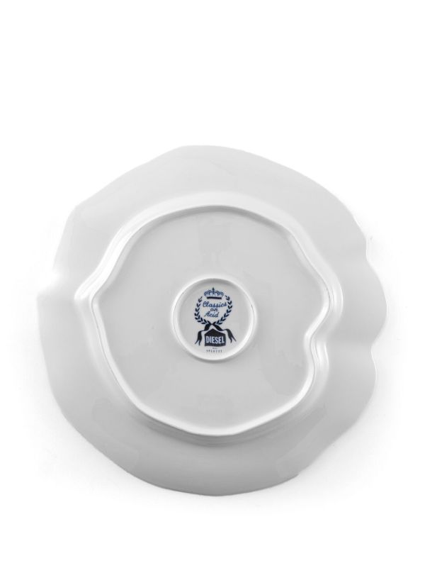 Browns Seletti X Diesel White Living Spanish Maiolica Porcelain Plate | Browns Plates & Bowls