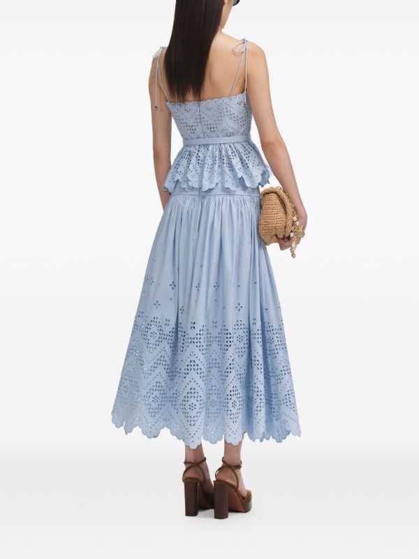 Browns Self-Portrait Cotton A-line Skirt | Browns A-Line Skirts