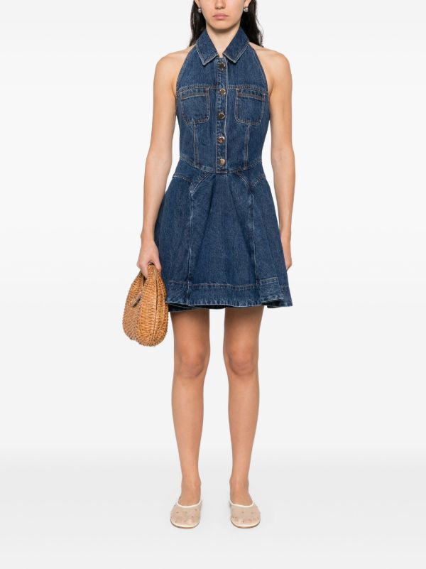 Browns Self-Portrait Denim Sleeveless Mini Dress | Browns Day Dresses