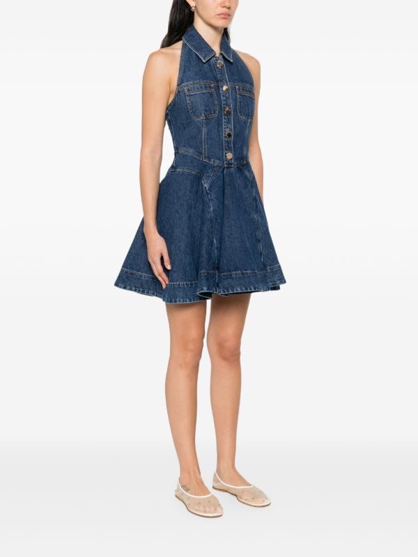 Browns Self-Portrait Denim Sleeveless Mini Dress | Browns Day Dresses