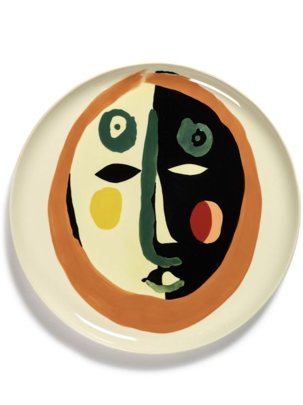 browns Serax white Feast face print plate | Browns Plates & Bowls