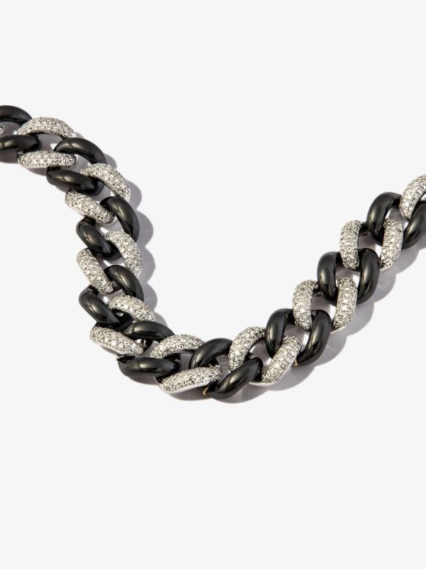 Browns SHAY 18K Black And White Gold Curb Link Diamond Bracelet | Browns Bracelets