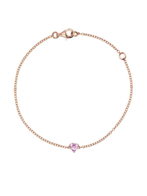 browns SHAY 18K rose gold Baby Heart pink sapphire bracelet | Browns Fine Bracelets