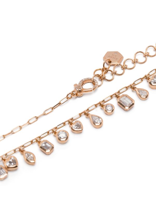 Browns SHAY 18K Rose Gold Bezel Drop Diamond Necklace | Browns Fine Necklaces