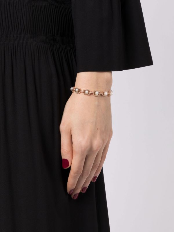 Browns SHAY 18K Rose Gold Diamond And Pearl Bracelet | Browns Fine Bracelets