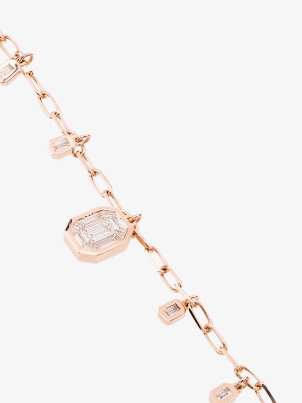 Browns SHAY 18K Rose Gold Diamond Drop Necklace | Browns Fine Necklaces