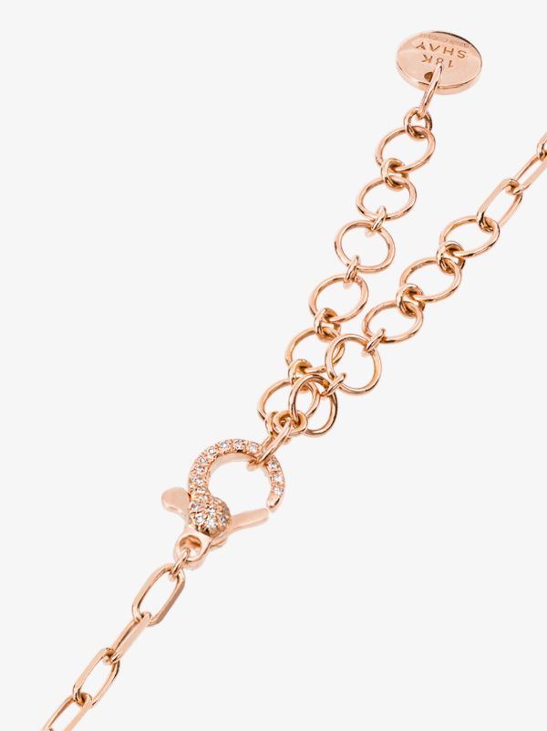 Browns SHAY 18K Rose Gold Diamond Drop Necklace | Browns Fine Necklaces