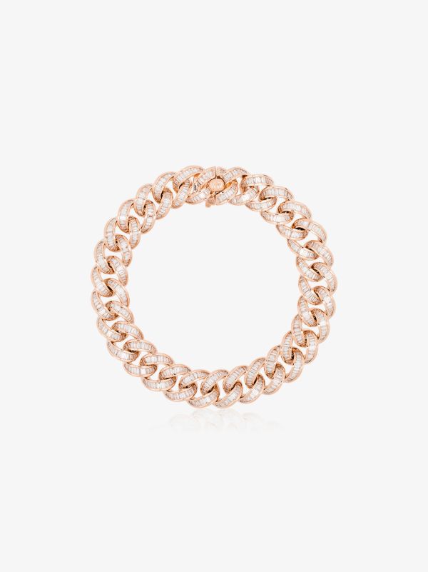 browns SHAY 18K rose gold essential link diamond bracelet | Browns Fine Bracelets