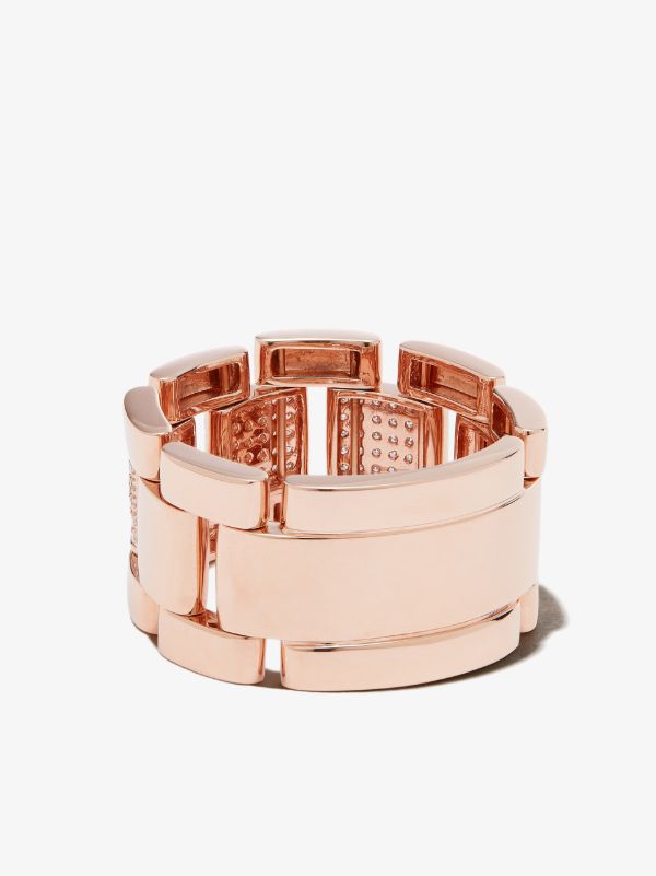 Browns SHAY 18K Rose Gold Journey Link Diamond Ring | Browns Rings