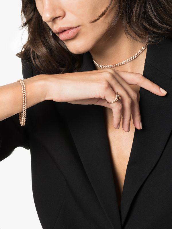 Browns SHAY 18K Rose Gold Pavé Diamond Link Bracelet | Browns Fine Bracelets