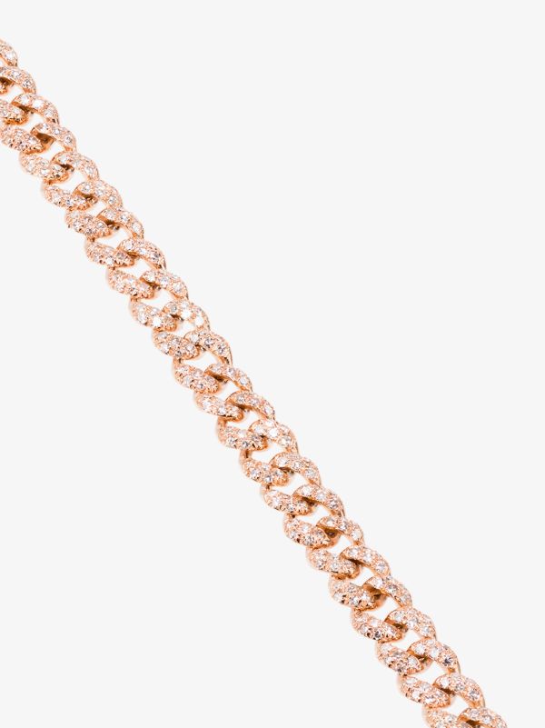 Browns SHAY 18K Rose Gold Pavé Diamond Link Bracelet | Browns Fine Bracelets