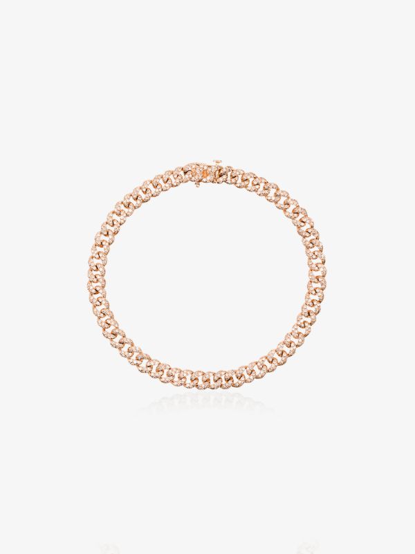 browns SHAY 18K rose gold pavé diamond link bracelet | Browns Fine Bracelets