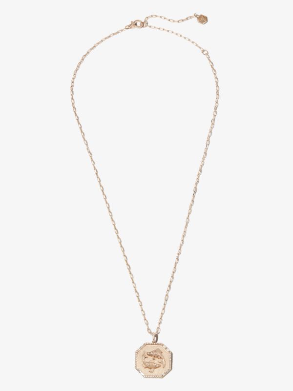 Browns SHAY 18K Rose Gold Pisces Pendant Diamond Necklace | Browns Fine Necklaces