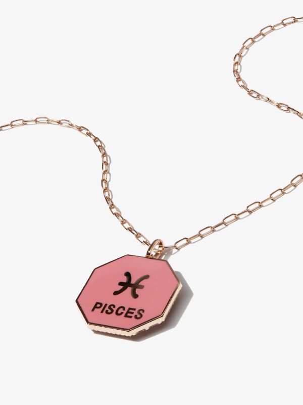 Browns SHAY 18K Rose Gold Pisces Pendant Diamond Necklace | Browns Fine Necklaces