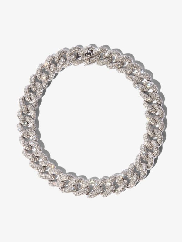 browns SHAY 18K white gold 8 inch pavé diamond bracelet | Browns Fine Bracelets