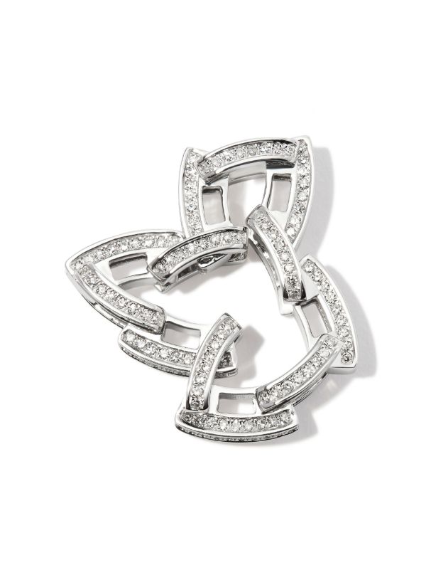 Browns SHAY 18K White Gold Deco Link Chain Diamond Ring | Browns Rings