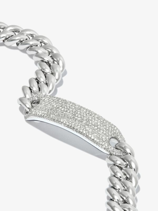 Browns SHAY 18K White Gold Essential ID Link Diamond Bracelet | Browns Bracelets