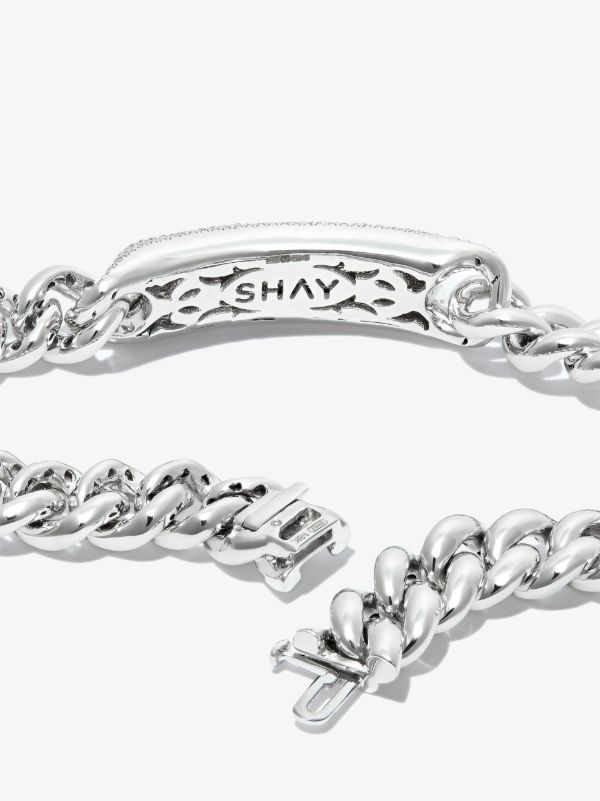 Browns SHAY 18K White Gold Essential ID Link Diamond Bracelet | Browns Bracelets