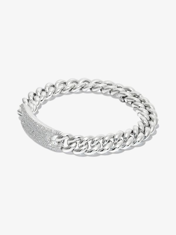 browns SHAY 18K White Gold Essential ID Link Diamond Bracelet | Browns Bracelets