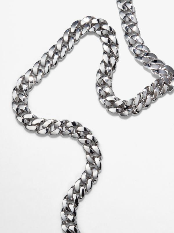 Browns SHAY 18K White Gold Flat Link Necklace | Browns Necklaces