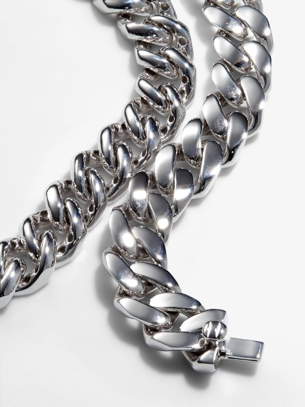Browns SHAY 18K White Gold Flat Link Necklace | Browns Necklaces