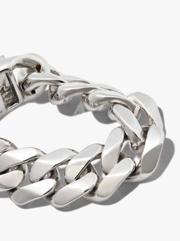 Browns SHAY 18K White Gold ID Flat Link Ring | Browns Rings