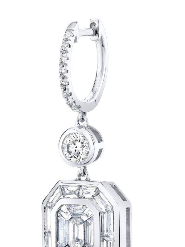 Browns SHAY 18K White Gold Illusion Diamond Earrings | Browns Fine Earrings