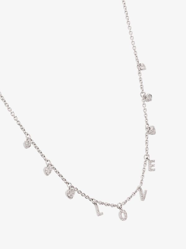 Browns SHAY 18K White Gold Love Diamond Necklace | Browns Fine Necklaces