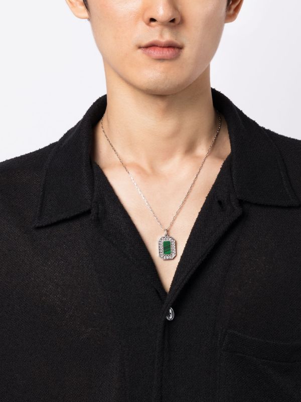 Browns SHAY 18K White Gold Malachite Necklace | Browns Necklaces