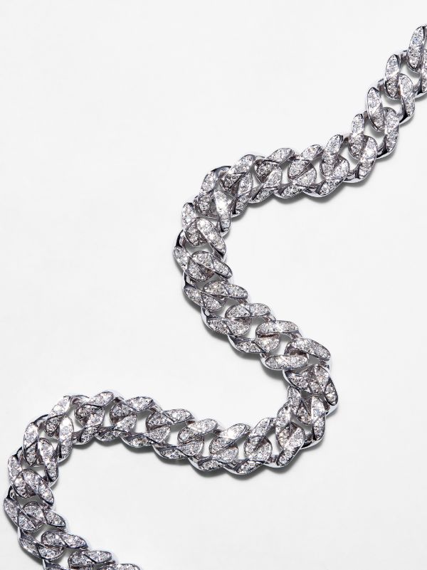 Browns SHAY 18K White Gold Medium Flat Link Diamond Bracelet | Browns Bracelets