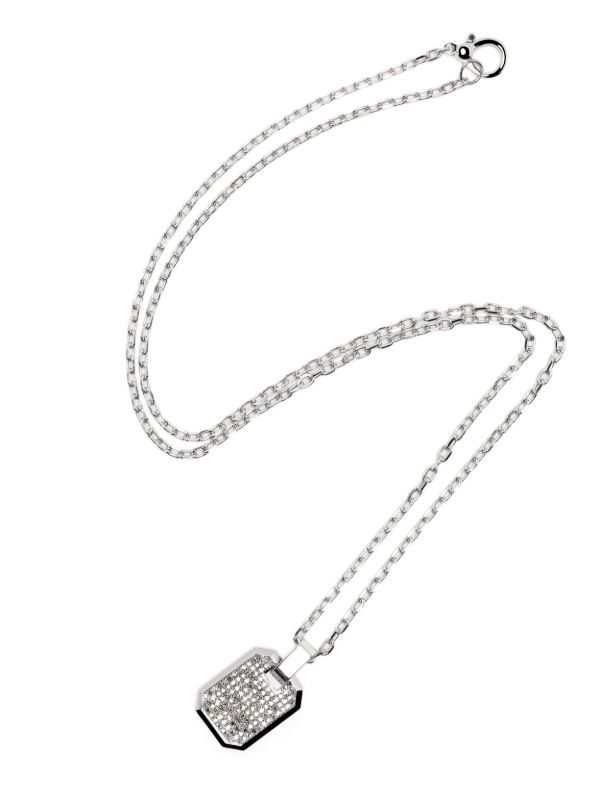 Browns SHAY 18K White Gold Nameplate Diamond Necklace | Browns Necklaces