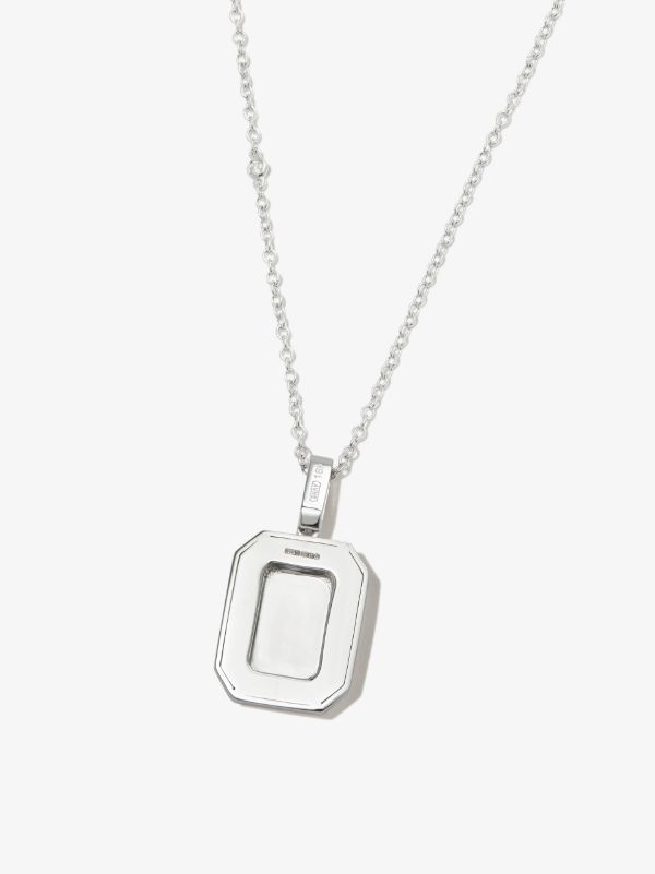 Browns SHAY 18K White Gold O Initial Diamond Pendant Necklace | Browns Necklaces
