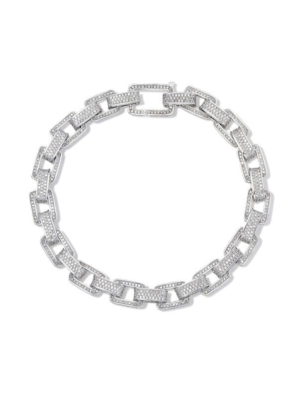 browns SHAY 18K White Gold Pavé Diamond link bracelet | Browns Bracelets
