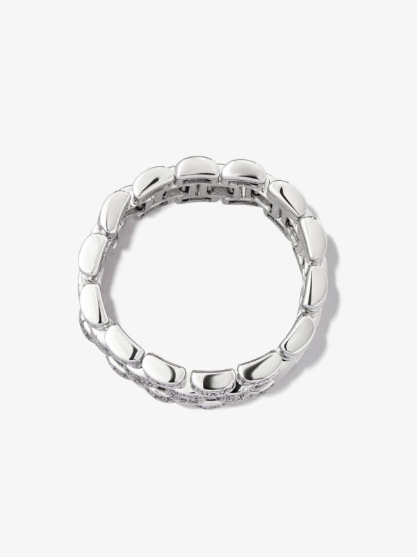 Browns SHAY 18K White Gold Rail Link Diamond Ring | Browns Rings