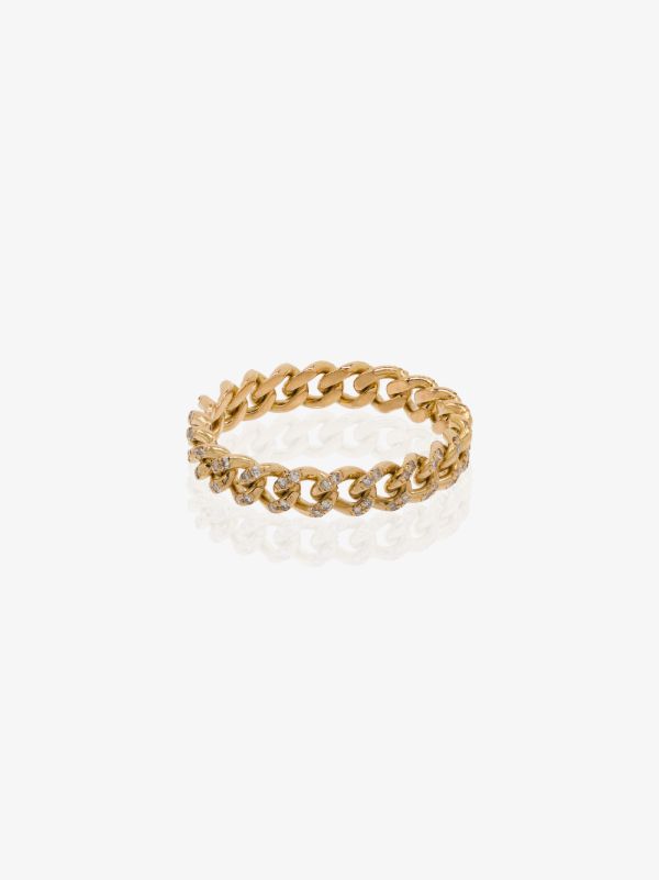browns SHAY 18K yellow gold Baby Link diamond ring | Browns Fine Rings