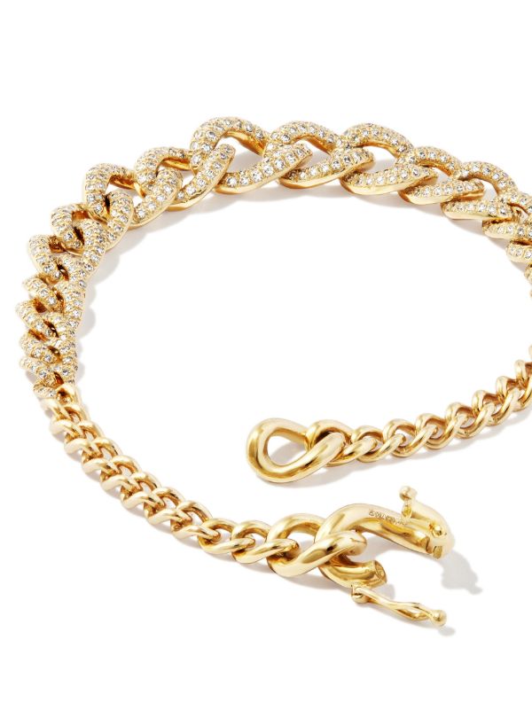 Browns SHAY 18K Yellow Gold Diamond Gradual Pavé Link Bracelet | Browns Fine Bracelets