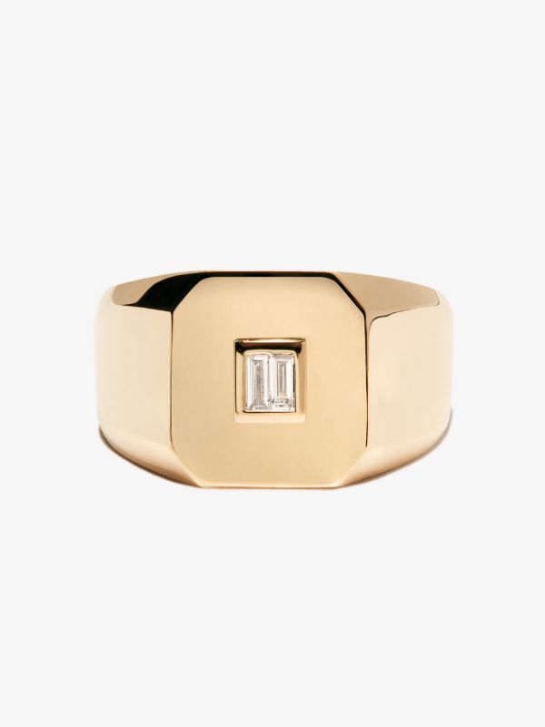 Browns SHAY 18K Yellow Gold Diamond Signet Ring | Browns Rings