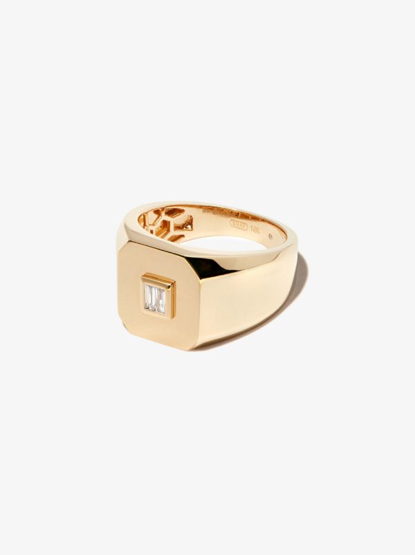 browns SHAY 18K Yellow Gold Diamond Signet Ring | Browns Rings