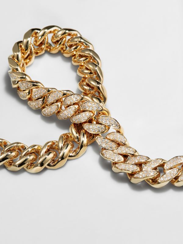 Browns SHAY 18K Yellow Gold Flat Link Diamond Bracelet | Browns Bracelets