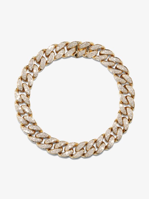 browns SHAY 18K yellow gold flat link diamond bracelet | Browns Bracelets