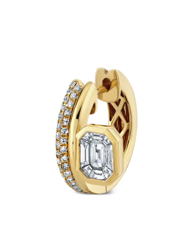 SHAY 18K Yellow Gold Floating Bezel Diamond Earrings | Browns Fine Earrings