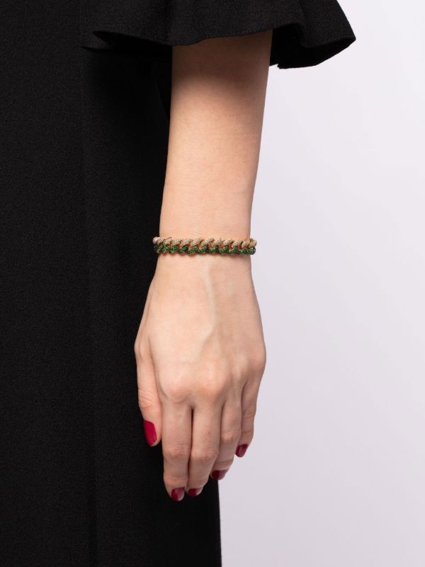Browns SHAY 18K Yellow Gold Garnet And Diamond Essential Bracelet | Browns Fine Bracelets