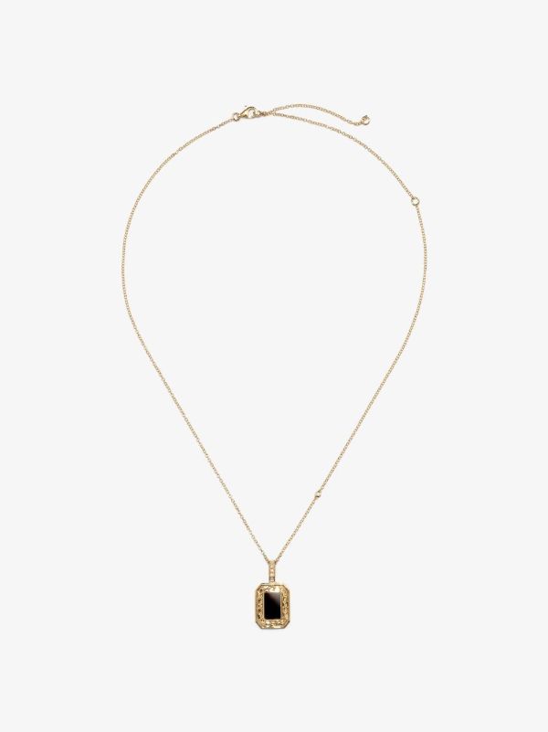 browns SHAY 18K yellow gold onyx diamond necklace | Browns Necklaces