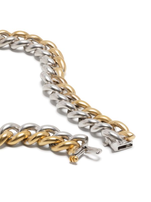 Browns SHAY 18kt Yellow And White Gold Medium Two-tone Link Bracelet | Browns Bracelets