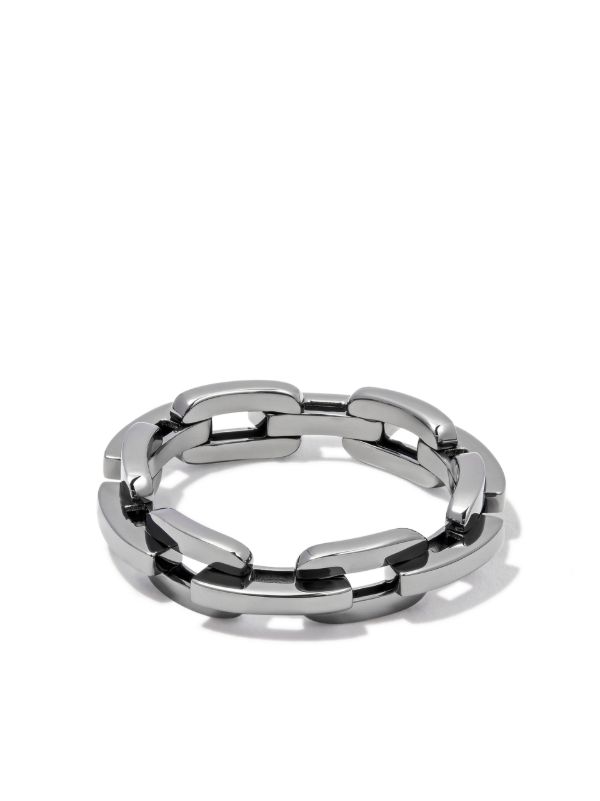 browns SHAY Black Gold Mini Deco Link Chain Ring | Browns Rings